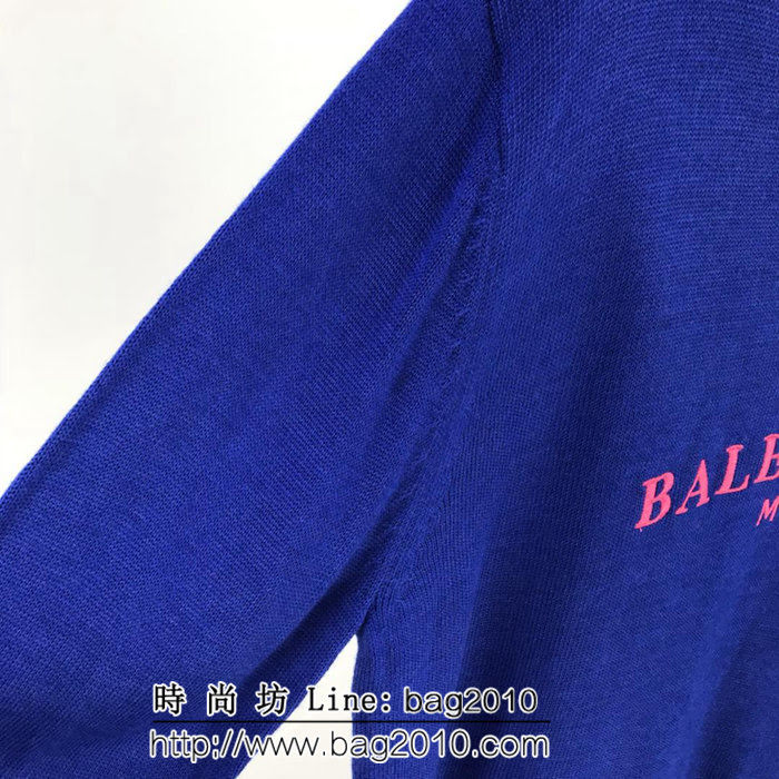 Balenciaga巴黎世家 18ss秋冬 官網同步 雙B刺繡字母針織毛衣 情侶款 ydi1999